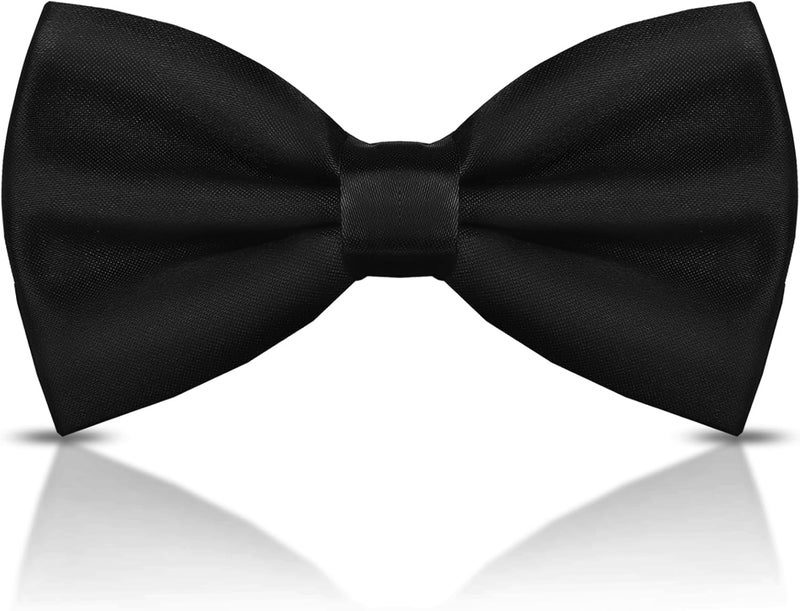 WOXVM Men's Bow Ties Solid Color Pre-Tied Bow Tie Satin Formal Tuxedo Bowtie Adjustable Neck Bowtie for Men Wedding Party - Image 1